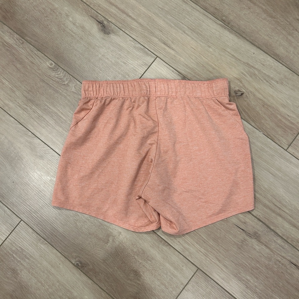 Nike Women's Training Shorts Elastic Fold Over Waist Orange Athletic - Picture 2 of 4